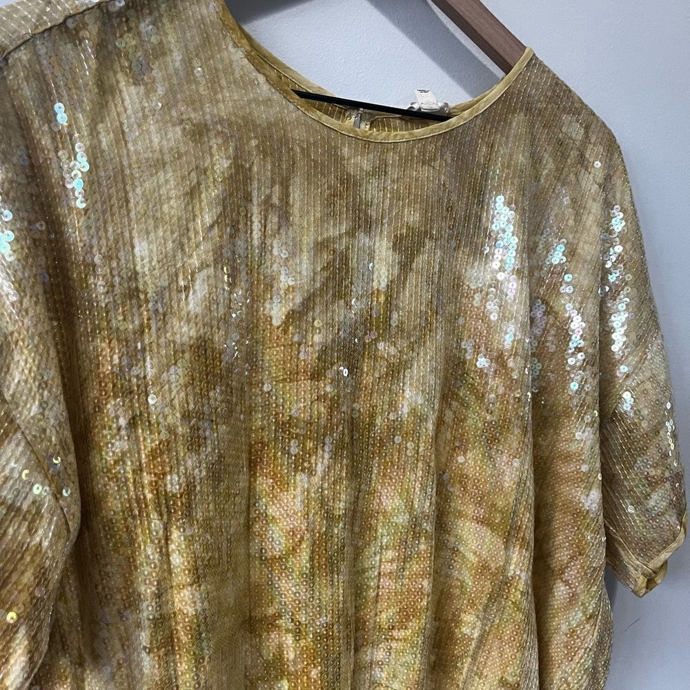 Anthropologie Pilcro Sequin Tech Top Glam Fairy L - Picture 12 of 15